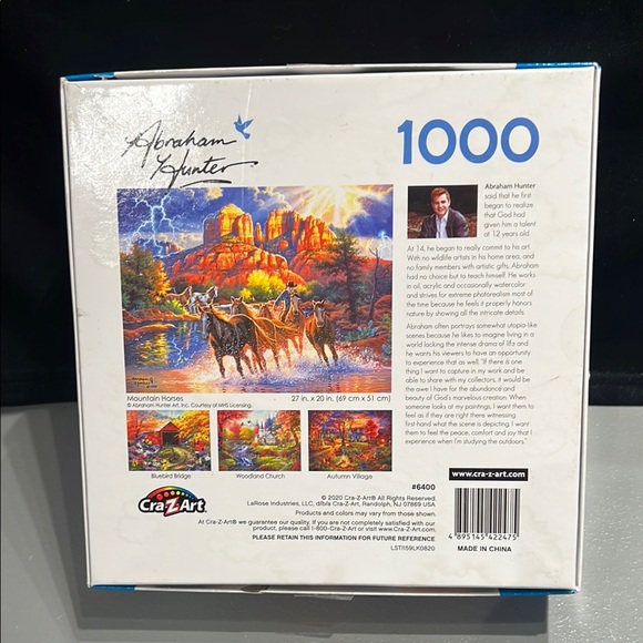 Abraham Hunter Mountain Horses 1000 Piece Jigsaw Puzzle RoseArt SALE🔴3/$25! - Picture 2 of 7